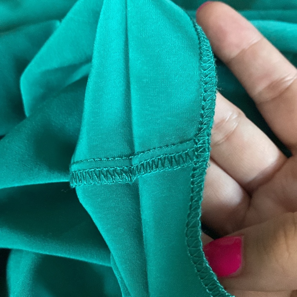 🌷 Zara Fringe Detail Green Mini Dress Size XS - Picture 7 of 10